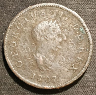 GRANDE BRETAGNE - ½ - 1/2 - HALF PENNY 1807 - George III - 2e Effigie - Date Sur L'avers - GEORGIUS - KM 662 - B. 1/2 Penny