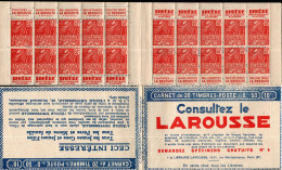 CARNET 272-C 13(S. 215) Type FACHI "CONSULTEZ LE LAROUSSE". SEULE PROPOSITION Dans Cet état. A Saisir - Oude : 1906-1965