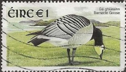 IRELAND 2002 New Currency. Birds - €1 - Barnacle Goose FU - Gebruikt