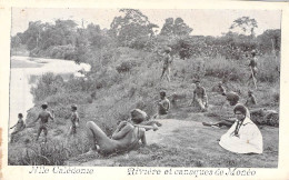 NOUVELLE CALEDONIE - MONEO - Riviére Et Canaques De Monéo - Carte Postale Ancienne - Nouvelle Calédonie