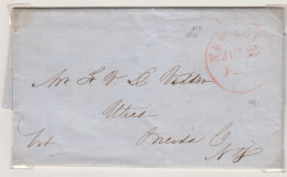 Verenigde Staten  Ongefrankeerde Omslag Verzonden 5 Juli 1850 In New York(brief  Met Inhoud) - …-1845 Prephilately