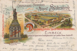 Litho Einbeck  Deutschland Fahrrader August Stukenbrok Used 1900 - Einbeck