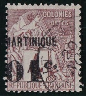 Martinique N°8 - Variété Surcharge Décalée - Oblitéré - TB - Used Stamps