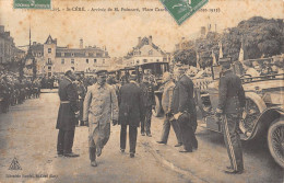 CPA 46 SAINT CERE ARRIVEE DE MONSIEUR POINCARE PLACE CANROBERT OCTOBRE 1913 - Saint-Céré