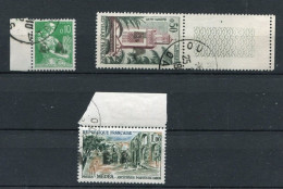 !!! ALGERIE TIMBRES DE FRANCE SURCHARGES EA  OUARGLA 2 VALEURS + 1 VARIETE OBLITEREES - Used Stamps