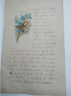 Lettre De Nouvel An Avec Chromo/"Cher Grand-Mère , Cher Oncle " /Henriette Duporet /LOUVIERS /Vers 1895 -1905   CVE195 - Año Nuevo