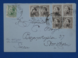 BR6 ESPANA BELLE  LETTRE CENSURA MILITAR RR 1934 A STOKHOLM SUEDE VIA LISBOA +AFF. INTERESSANT++ - Republikeinse Censuur