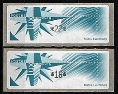 Luxembourg , Luxemburg , 1997, MI NR 4 ,AUTOMATENMARKE, DISTRIBUTEUR , 2 WERTE - Postage Labels