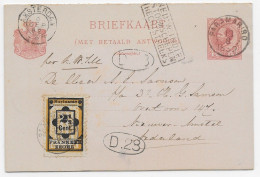 Suriname 1892 – NVPH 22 Als Aanvulling Op Briefkaart Naar Nederland Rechtstreeks (SN 538) - Suriname ... - 1975