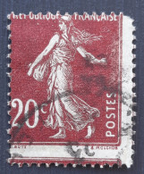 France 1907 N°139 Ob Piquage à Cheval TB - Used Stamps