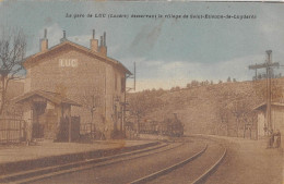 CPA 48 LA GARE DE LUC DESSERVANT LE VILLAGE DE SAINT ETIENNE DE LUGDARES - Autres & Non Classés