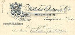 Bingen - Entête Du 1er Septembre 1898 - Wilhelm Chotzen & Cie - Wein-Grosshandlung - Levensmiddelen