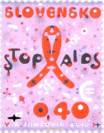 257862 MNH ESLOVAQUIA 2010 LUCHA CONTRA EL SIDA - Ungebraucht