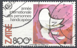 ZAIRE -  Le Pigeon, Symbole De La Liberté (Oblitération Unique Partie Gauche) - Used Stamps