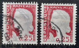 France 1960 N°1263 + N°1263a Ob TB - Usati