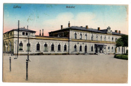 Allemagne -- LOEBAU --1916-- Bahnhof .....colorisée...cachet - Loebau