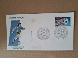 Lettre ANDORRE FDC 1994 COUPE DU MONDE DE FOOTBALL - Covers & Documents