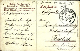 Cpa Bad Kissingen Villa Thea  Feldpost 1914 Fentsch L1/73 - Feldpost (postage Free)