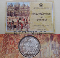 ITALIA 1000 LIRE ARGENTO 1994 ANNO MARCIANO IN VENEZIA FDC SET ZECCA - Jahressets & Polierte Platten