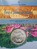 ITALIA 1000 LIRE ARGENTO 1994 FLORA E FAUNA FDC SET ZECCA - Jahressets & Polierte Platten
