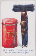 Cpa Femme Chapeau Boîte Aux Lettres Thé Fred Spurgin Illustrateur Artist Woman Hat Tea Mail Box Topical Tickles Series - Spurgin, Fred