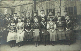 Carte Photo. Bruxelles. Institut Soeurs Notre Dame. Rue 't Kint. Groupe Scolaire De Jeunes Filles. 1909. - Enseignement, Ecoles Et Universités