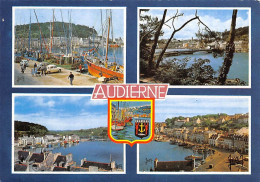 Audierne             29          Vue Du Port Et La Ville  4 Minivues  10x15      (voir Scan) - Audierne