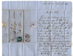 TB 4162 - 1860 - LAC - Lettre De Mme PITROT à LOCHE MP MACON Pour Mr PITROT Fils à LYON - 1849-1876: Classic Period