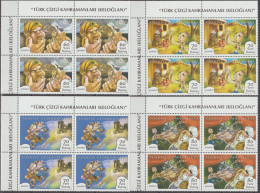 Turkey, Turkei - 2007 - Turkish Cartoon Heroes (Keloğlan) - Block Of 4 Set ** MNH - Unused Stamps
