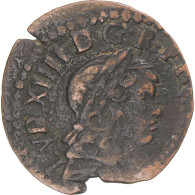 Monnaie, Espagne, Louis XIV, Seiseno, Date Incertaine, Barcelona, B+, Cuivre - Monnaies Provinciales