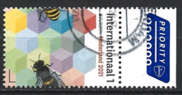 Netherlands 2021. Scott #1628b (U) Endangered Animals, Bees And Hexagons - Usados