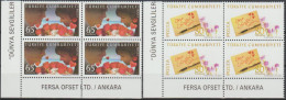 Turkey, Turkei - 2008 - World Valentine's Day - Block Of 4 Set ** MNH - Neufs