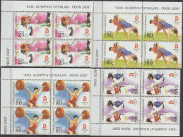 Turkey, Turkei - 2008 - Games Of The XXIX Olympic-Beijing 2008 - Block Of 4 Set ** MNH - Unused Stamps