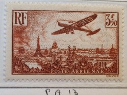 TIMBRE France POSTE Aérienne N° 13 Neuf Avec Charnière - 1936 - Yvert & Tellier 2003 Coté Minimum 79 € - 1927-1959 Neufs