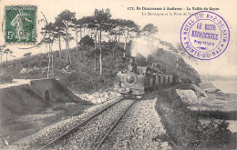 Audierne         29        La Montagne Et Le Pont De Souganso  - Train -   Cachet De L'Hôtel      (voir Scan) - Audierne