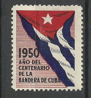 KUBA 1950 Charity Propaganda Anniversary Of Bandera De Cuba (*) - Liefdadigheid