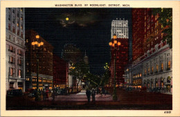 Michigan Detroit Washington Boulevard By Moonlight - Detroit