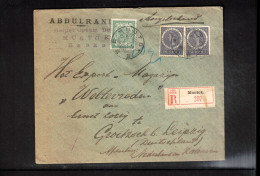 Netherlands Indies 1912 Interesting Registered Letter To Germany - Indes Néerlandaises