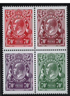 Australia 2014 MNH Sc 4124d 70c KGV Heads Stamps Centenary Block - Mint Stamps