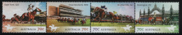 Australia 2014 MNH Sc 4197a 70c Horse Racing Tracks Strip - Mint Stamps