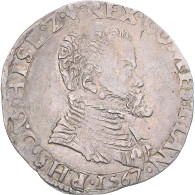 Monnaie, Pays-Bas Espagnols, Philippe II, 1/5 Ecu, 1567, Bruges, TB+, Argent - Países Bajos Españoles