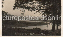 ST JULIANS & RIVER USK CAERLEON OLD R/P POSTCARD MONMOUTHSHIRE WALES - Monmouthshire