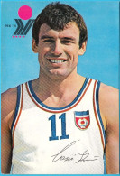 KRESIMIR COSIC - FIBA EuroBasket 1975 .. Yugoslavia Old Postcard * Basketball Basket-ball Pallacanestro KK Cibona Zadar - Basket-ball