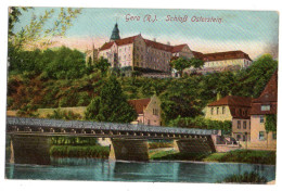 Allemagne -- GERA --1910 --Schloss Osterstein (Pont)......timbre....cachet  KOSTRITZ - Gera