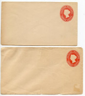 Canada 19th Century 2 Different Mint 3c. Queen Victoria Postal Envelopes - 1860-1899 Victoria