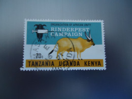 KENYA UGANDA  TANZANIA USED  STAMPS  COWS   WITH POSTMARK MASAKA - Kenya, Oeganda & Tanzania