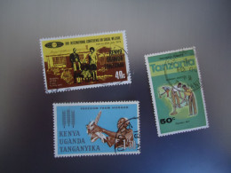 KENYA UGANDA  TANZANIA USED  STAMPS  3  ANNIVERSARIES     WITH POSTMARK - Kenya, Uganda & Tanzania