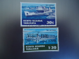 KENYA UGANDA  TANZANIA USED  STAMPS 2 SHIPS - Kenya, Ouganda & Tanzanie