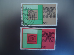 KENYA UGANDA  TANZANIA USED  STAMPS  2  ANNIVERSARIES UNESCO    WITH POSTMARK - Kenya, Uganda & Tanzania