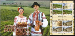 Moldova 2012 Europa CEPT Visit To Country Special Blocks In Booklet Mint - 2012